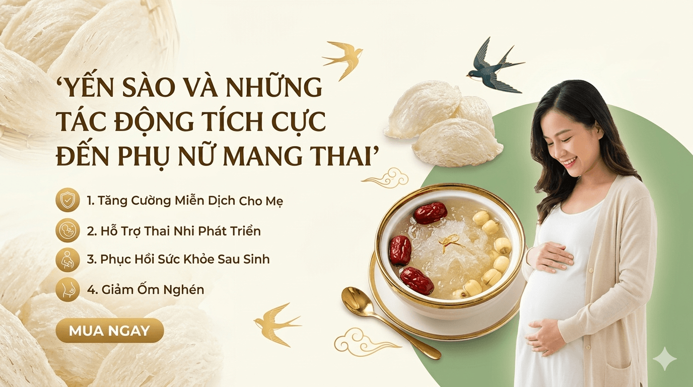 YẾN SÀO VÀ NHỮNG TÁC ĐỘNG TÍCH CỰC ĐẾN PHỤ NỮ MANG THAI